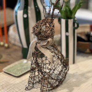 Lapin en rotin - 40 cm