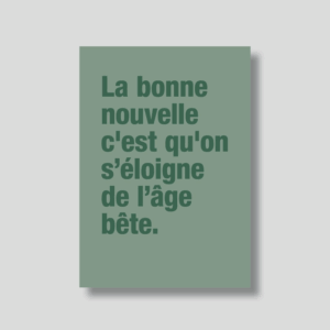 Carte "Anniversaire" : Âge bête