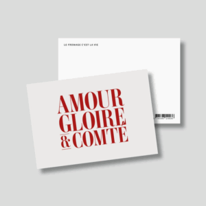Carte "Cheese & Love" - Amour Gloire Comté