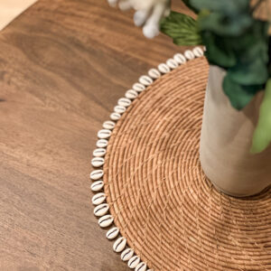 Set de table en raphia & coquillages – Fait main