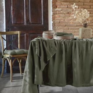 Nappe en gaze de coton - 150 x 350 Romarin