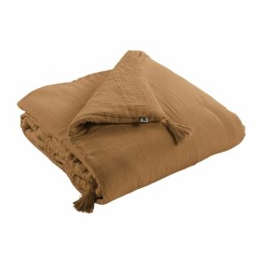 Bout de lit Gaze de Coton - Camel