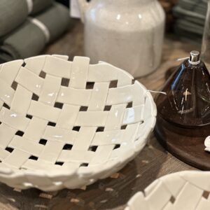 Plat Rond Tressé - Blanc