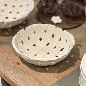 Plat Rond Tressé - Blanc