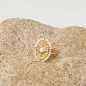 Bague Pierre - Agate Blanche